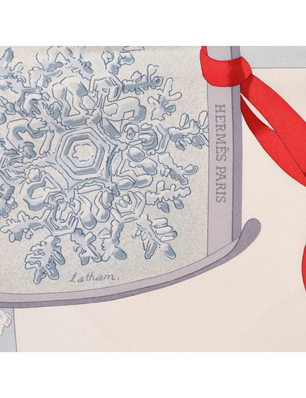 Carré HERMES Neige d'Antan blanc