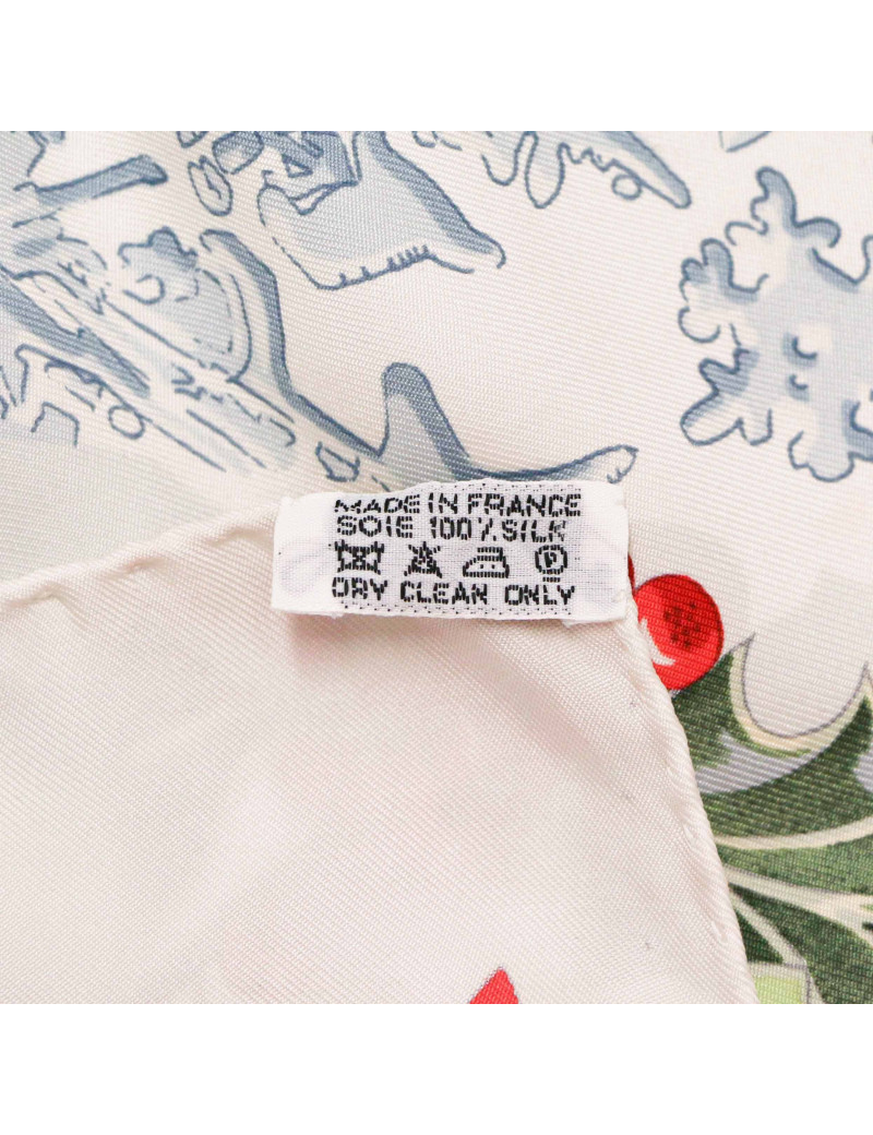 Carré HERMES Neige d'Antan blanc