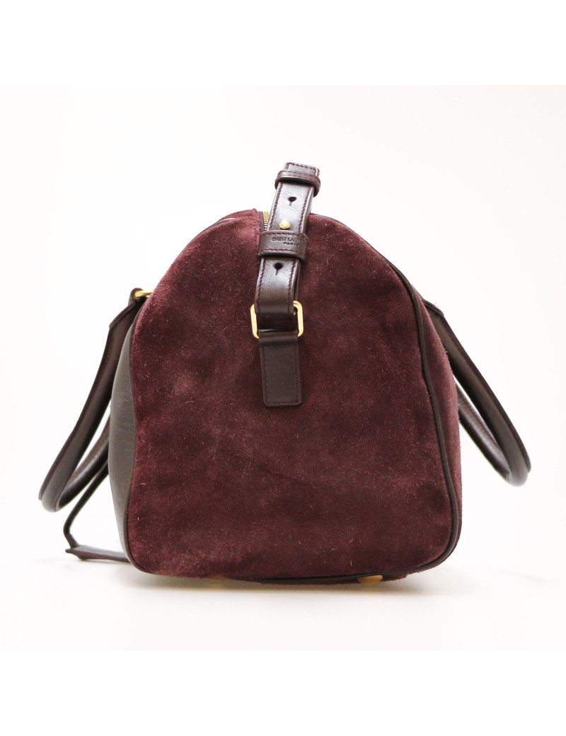 Sac Saint Laurent Duffle daim prune