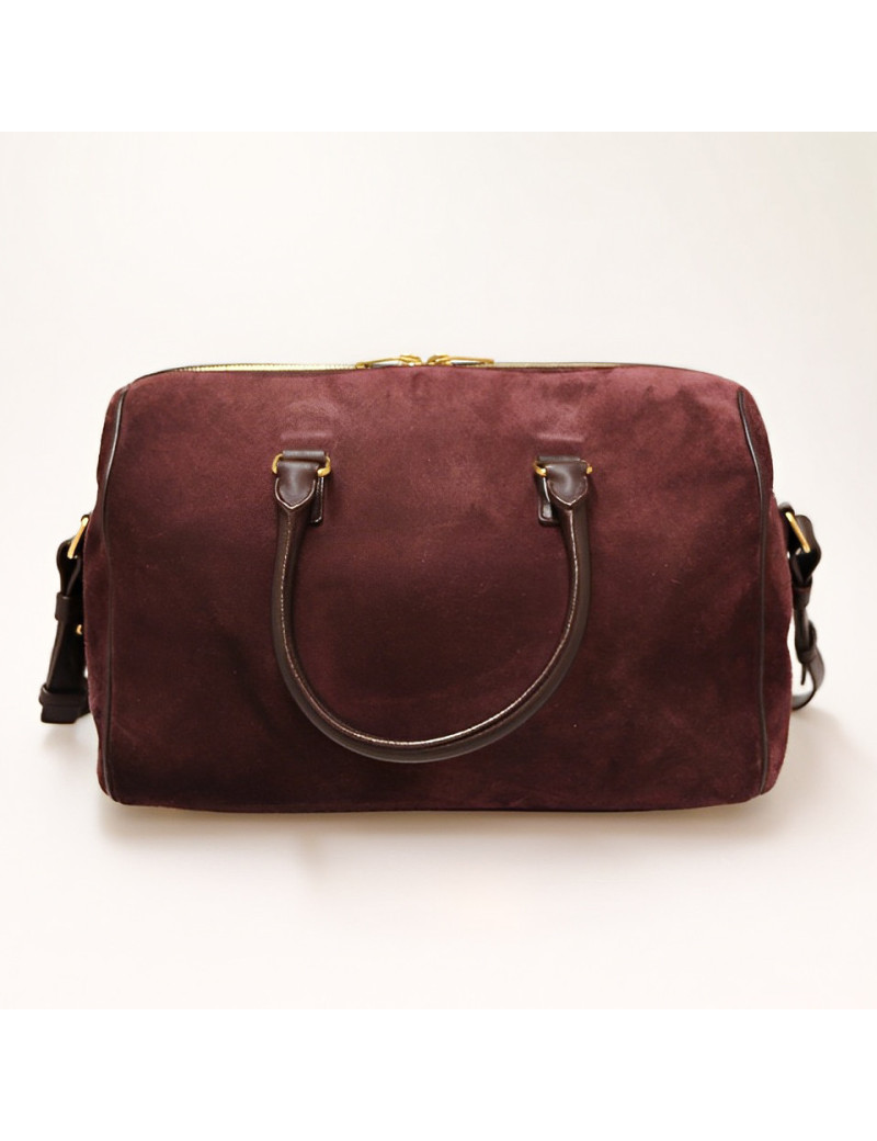 Sac Saint Laurent Duffle daim prune