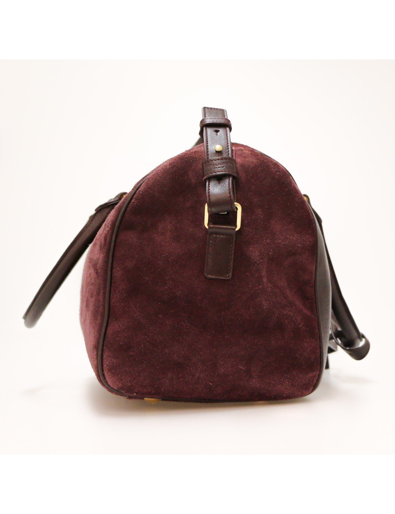 Sac Saint Laurent Duffle daim prune