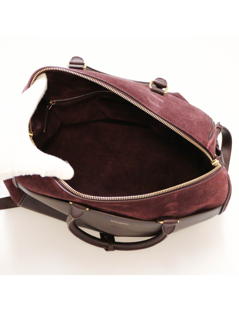Sac Saint Laurent Duffle daim prune