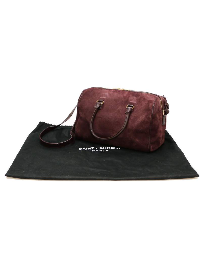 Sac Saint Laurent Duffle daim prune