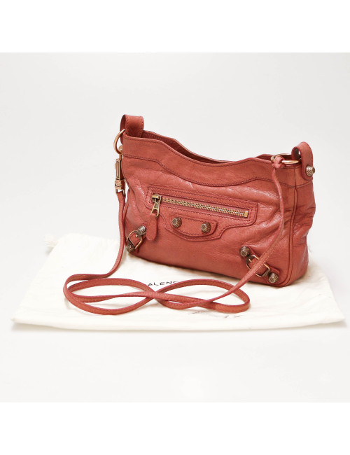 Sac Hip BALENCIAGA cuir rose