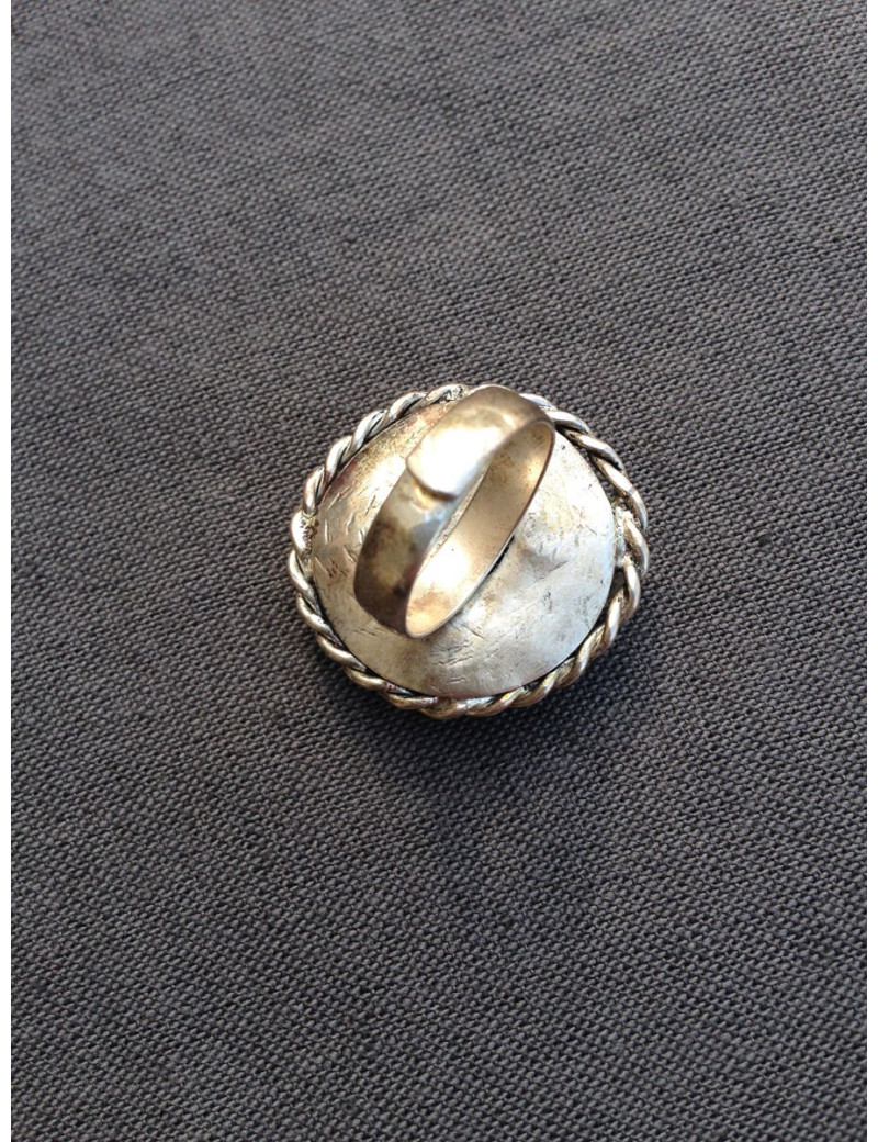 Bague ronde MARGUERITE DE VALOIS en pâte de verre