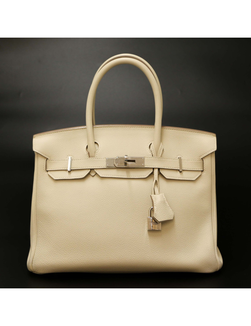 Birkin 30 hermes togo craie