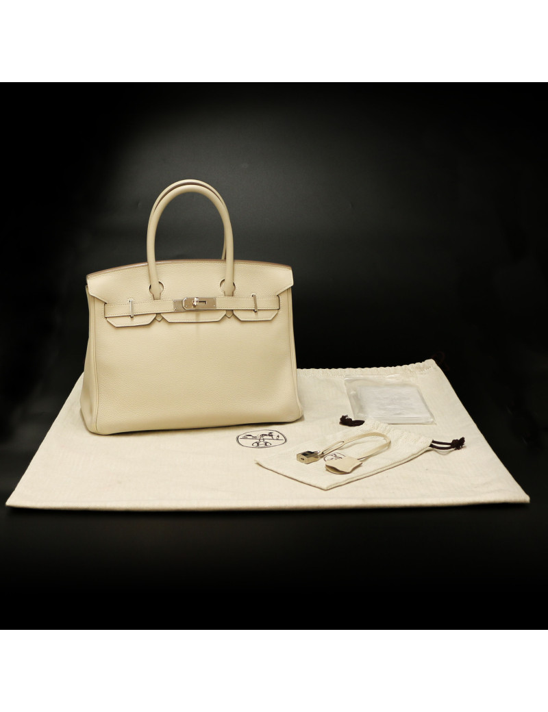 Birkin 30 hermes togo craie