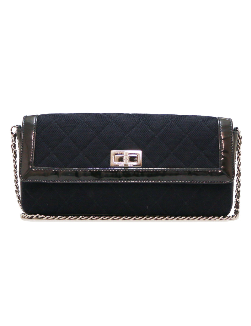 Sac Baguette CHANEL jersey noir