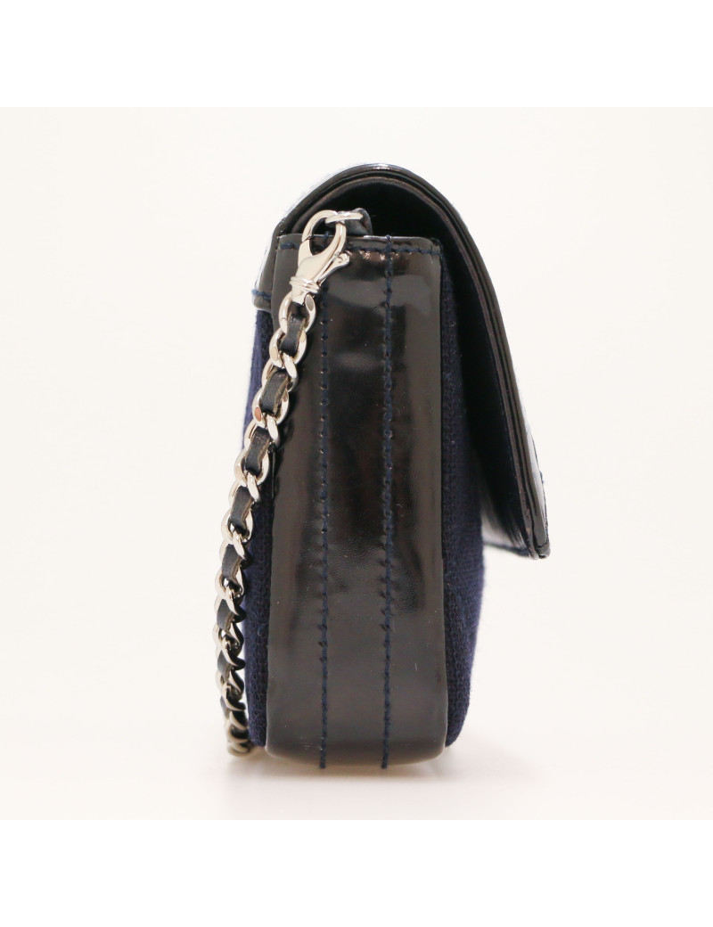 Sac Baguette CHANEL jersey noir