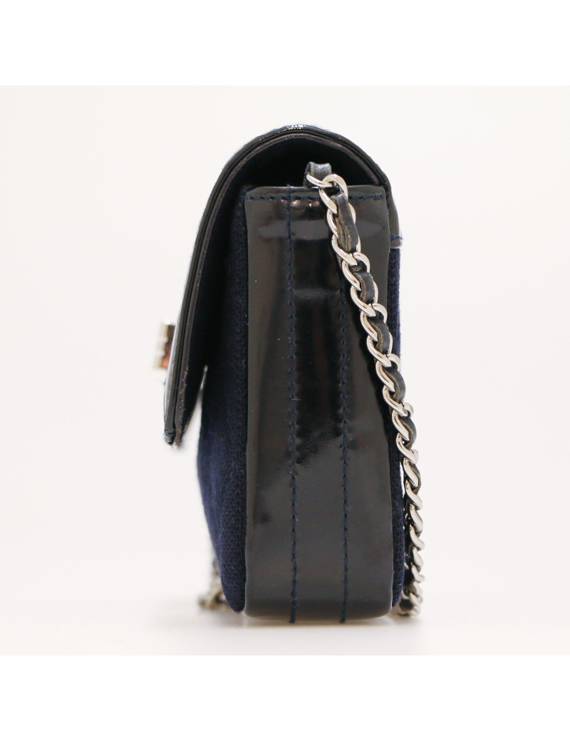 Sac Baguette CHANEL jersey noir