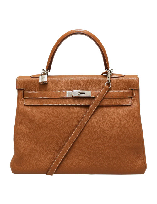 Sac Kelly 35 gold HERMES cuir togo