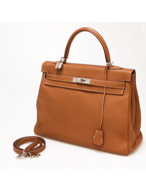 HERMES Kelly II 35 gold Togo leather