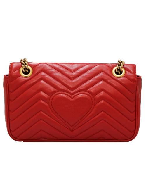 Sac GUCCI Marmont cuir rouge