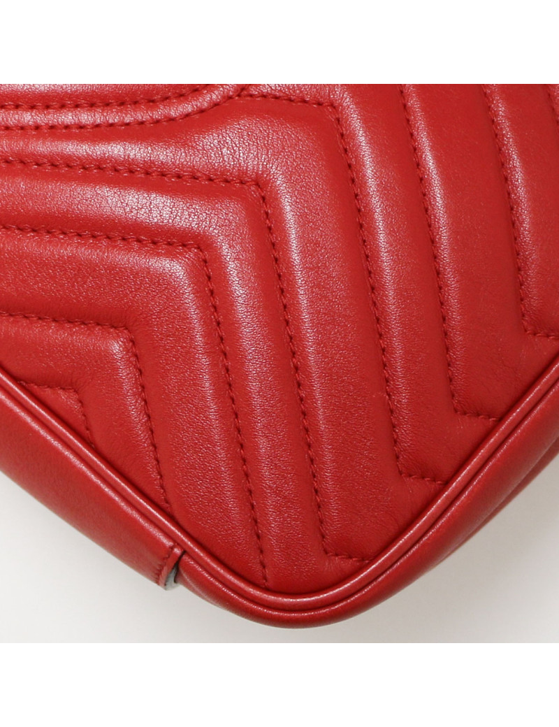 Sac GUCCI Marmont cuir rouge