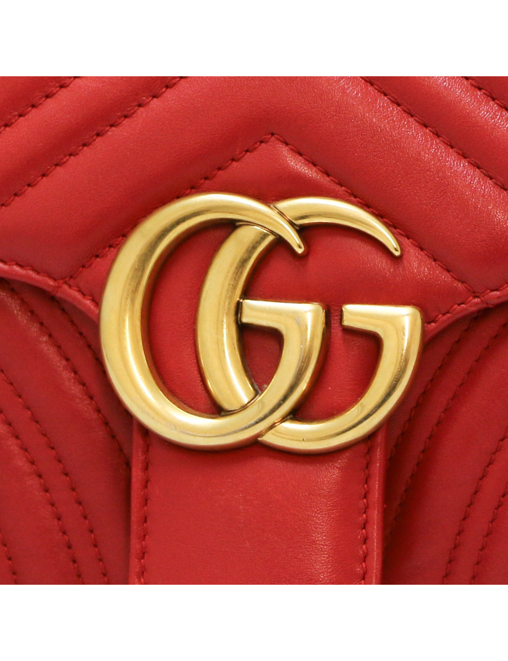 Sac GUCCI Marmont cuir rouge