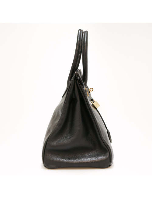 Birkin 35 noir HERMES vache ardennes