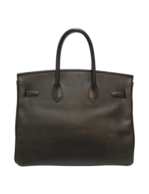 Birkin 35 noir HERMES vache ardennes