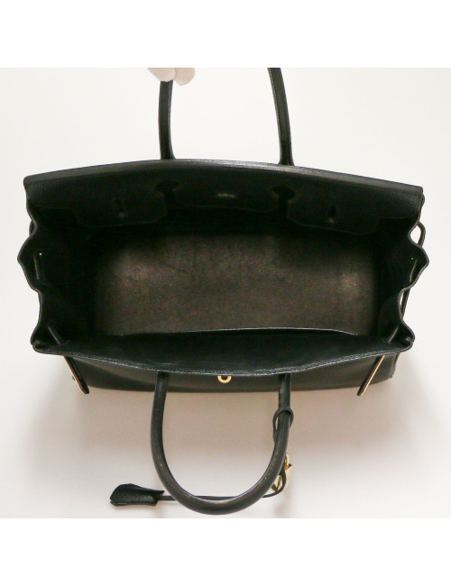 Birkin 35 noir HERMES vache ardennes