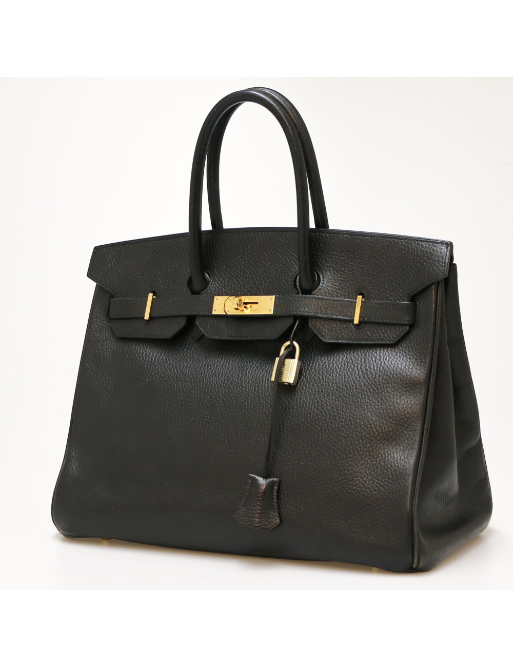 Birkin 35 noir HERMES vache ardennes