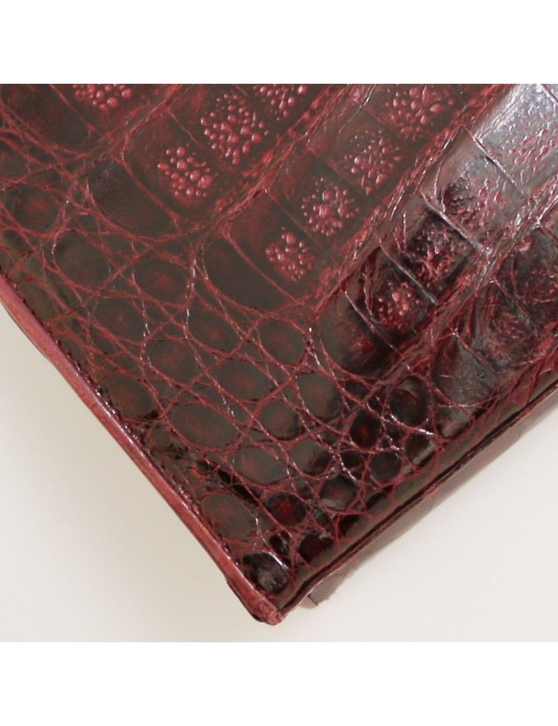 Sac CHANEL crocodile bordeaux