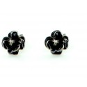 Clips CHANEL black Camellia earrings