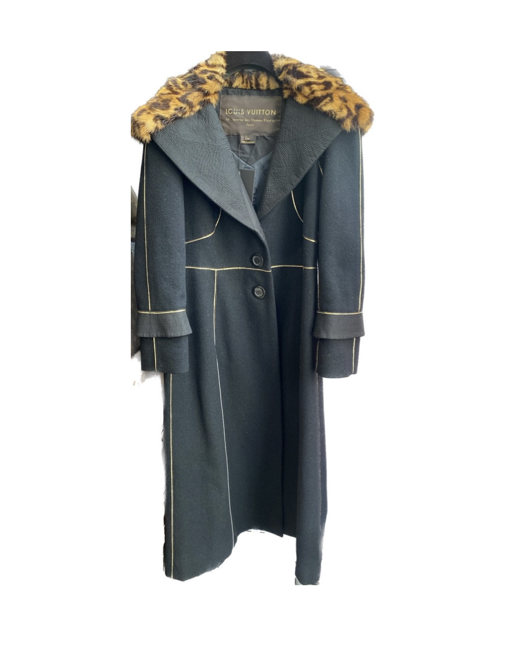 Manteau T 40 LOUIS VUITTON col fourrure
