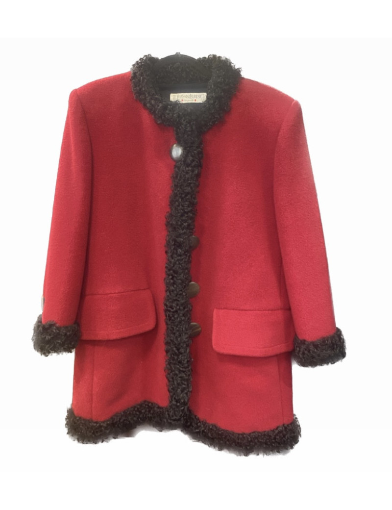 Longue veste YVES SAINT LAURENT  rouge