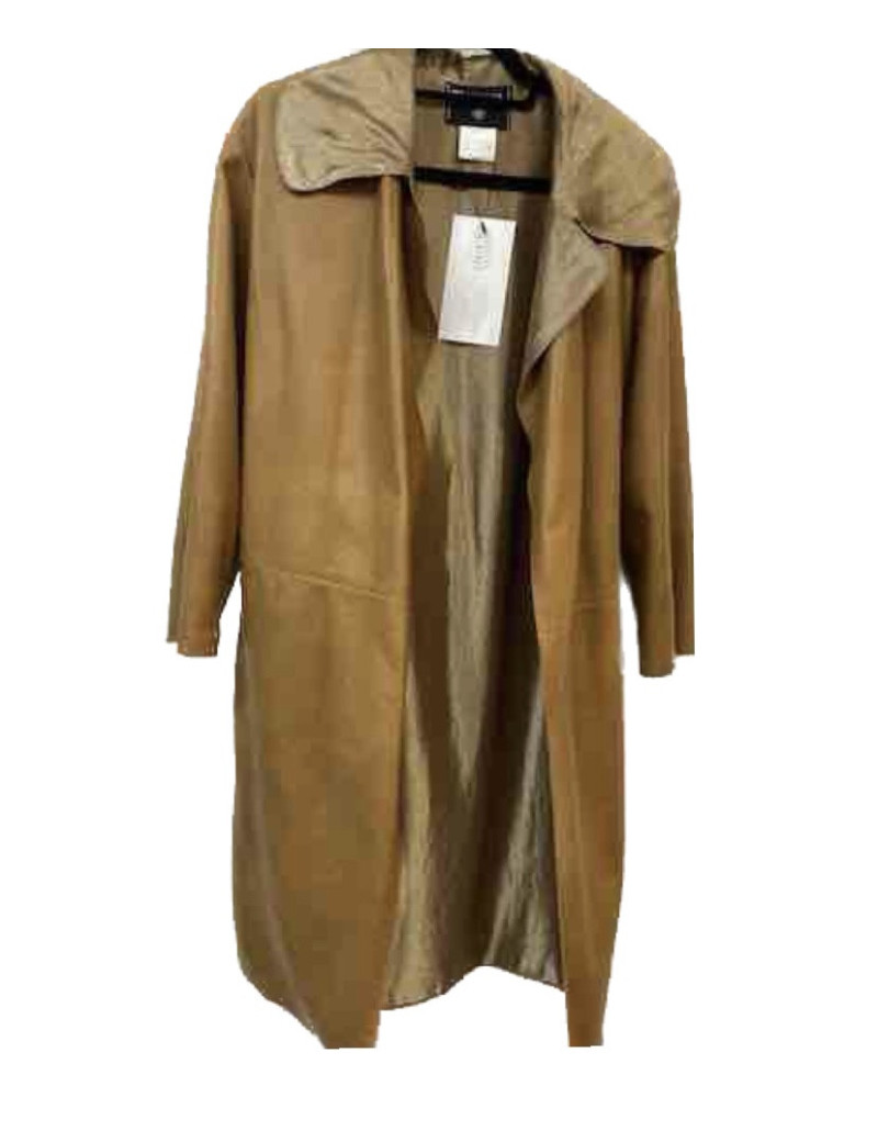 Trench CHANEL réversible cuir beige  moiré