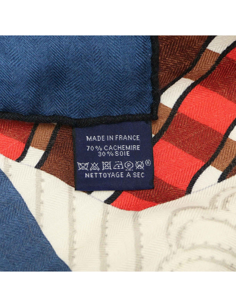 Châle HERMES 140x 140 cachemire et soie