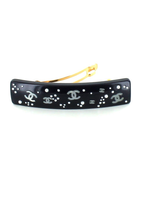 grande barrette CHANEL  noire  double C 
