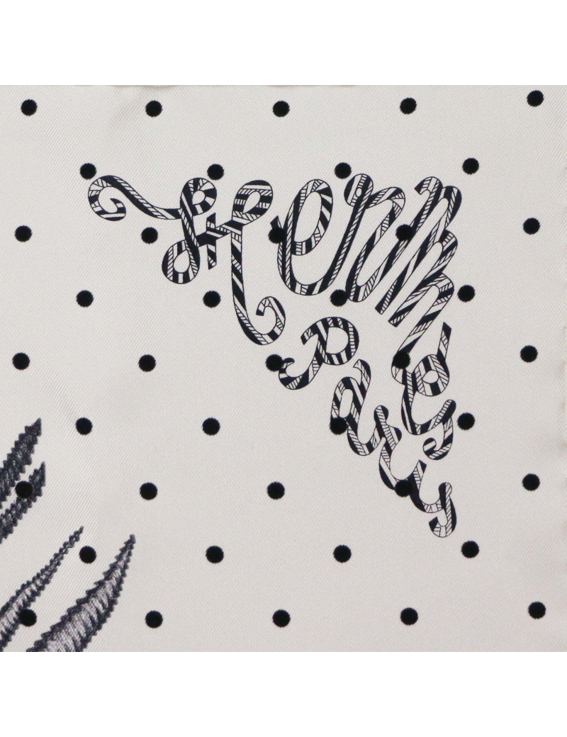 HERMES  Plumets et Panaches silk square scarf