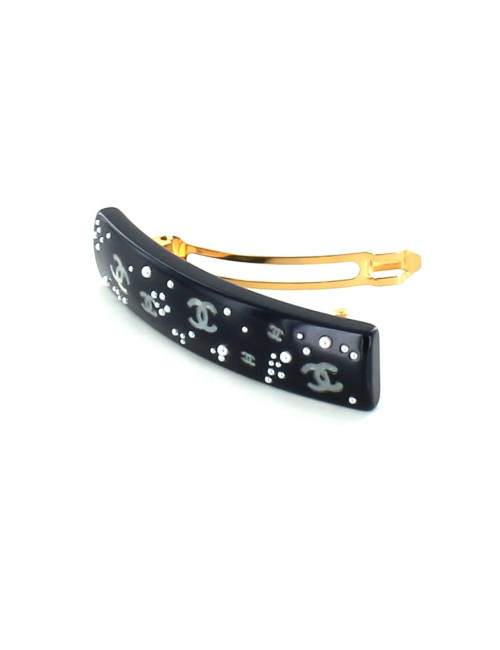 grande barrette CHANEL  noire  double C 