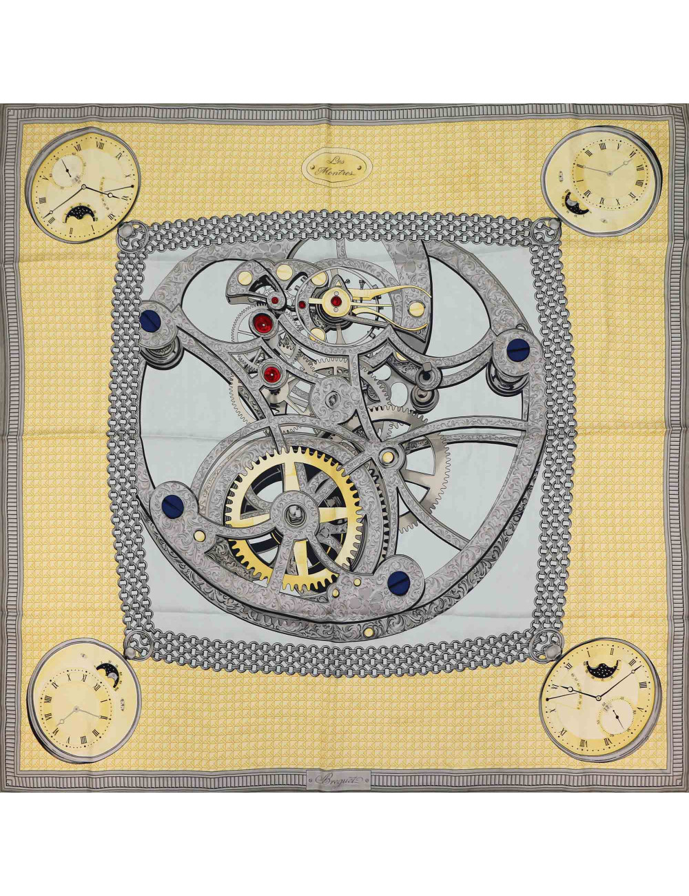 Carré BREGUET soie verte