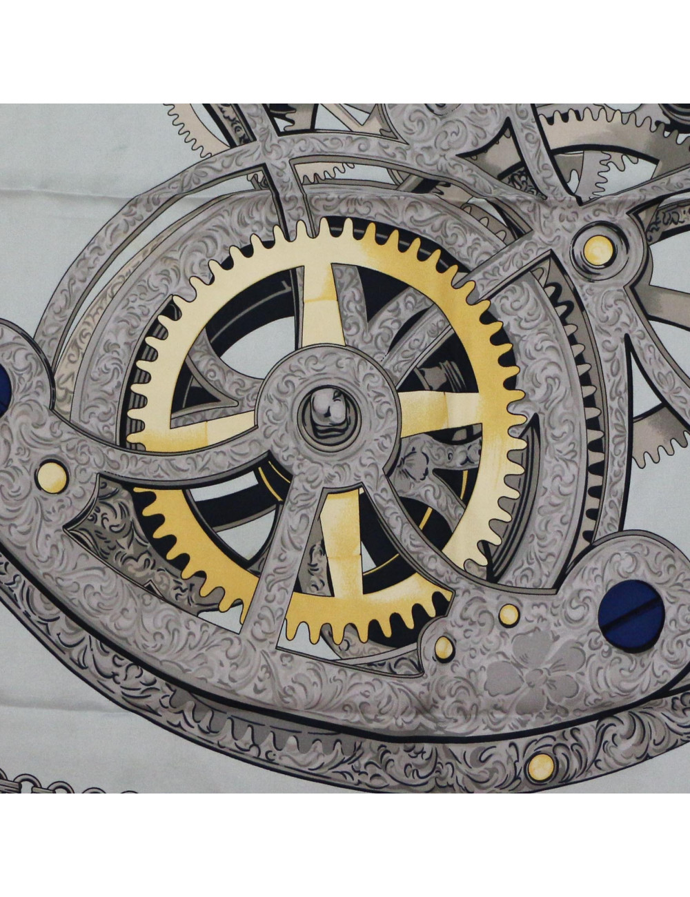 BREGUET green silk square scarf