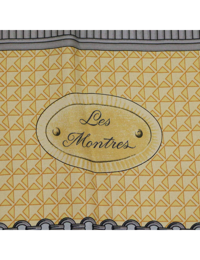 BREGUET green silk square scarf