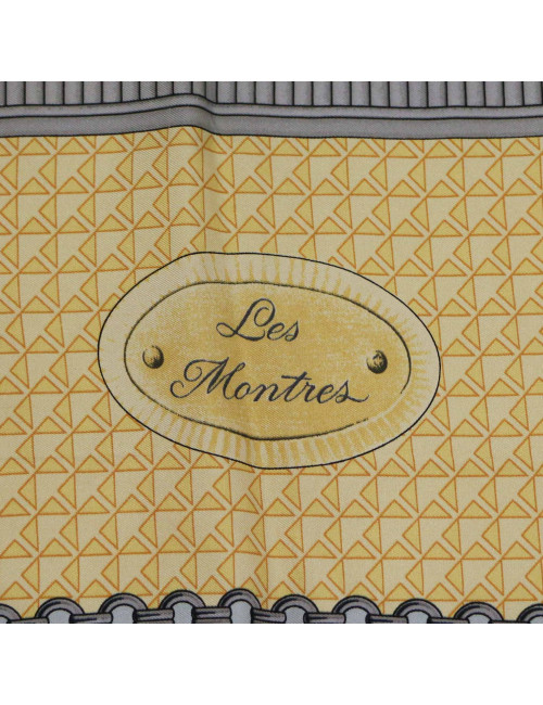 BREGUET green silk square scarf