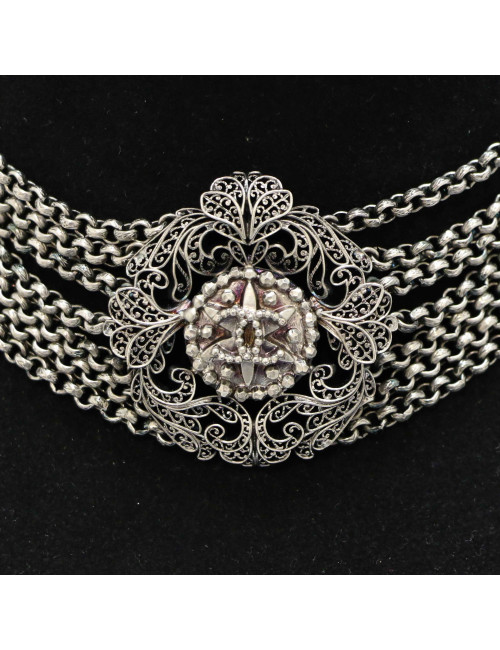 Collier choker CHANEL multirangs