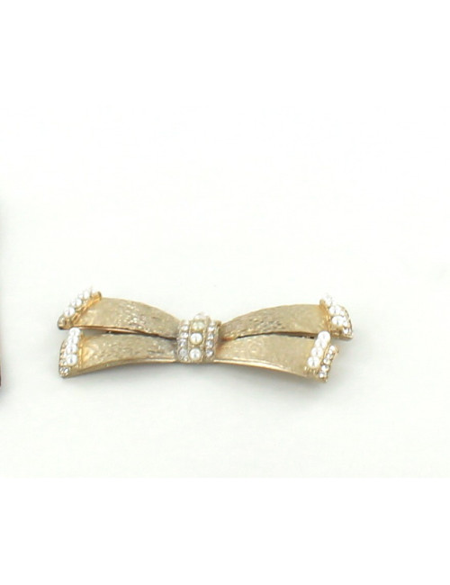 broche CHANEL noeud dorée
