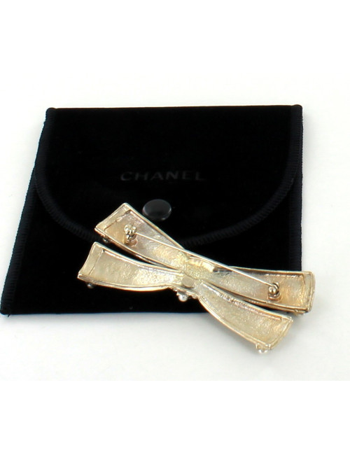 broche CHANEL noeud dorée
