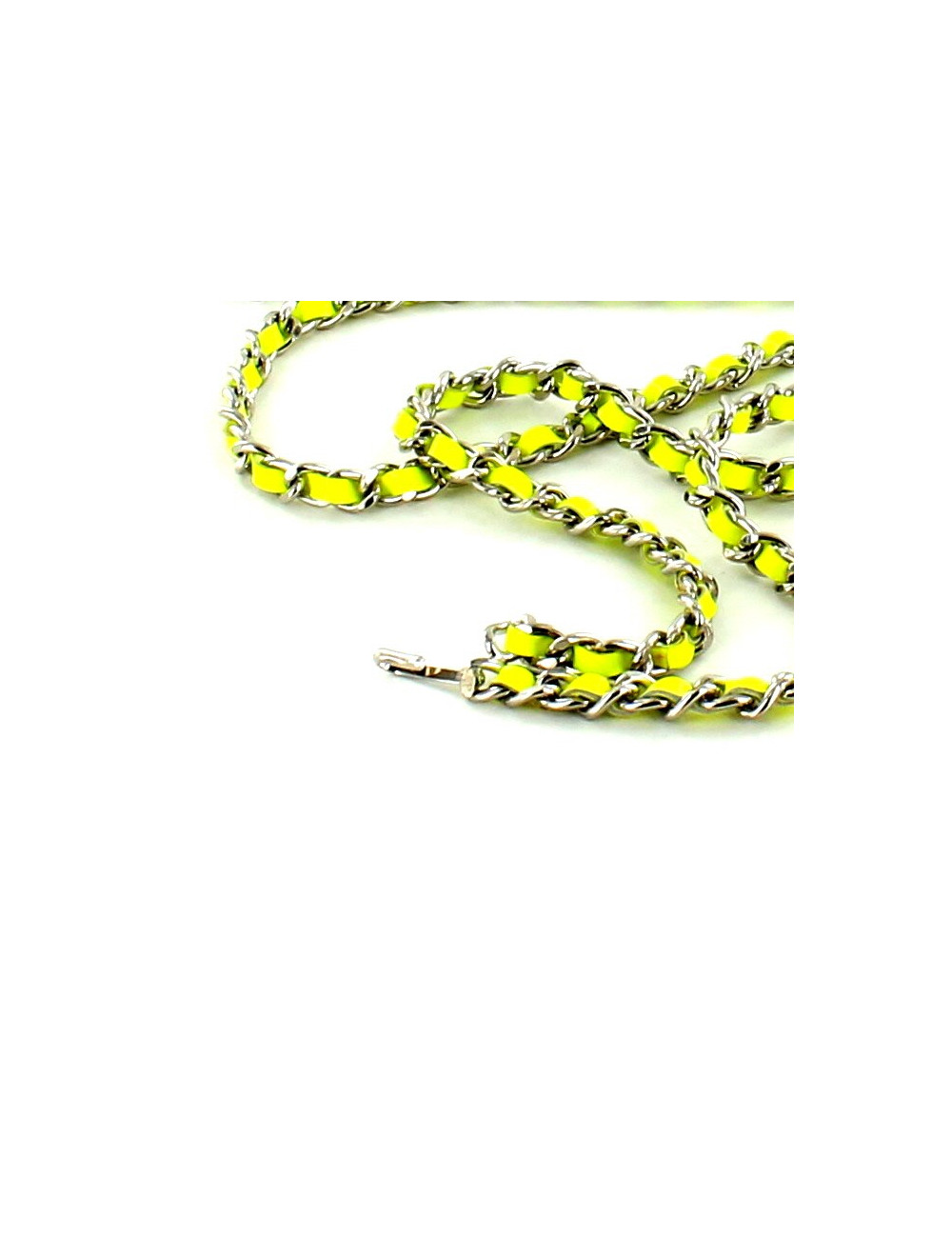 ceinture CHANEL, vert anis et argent