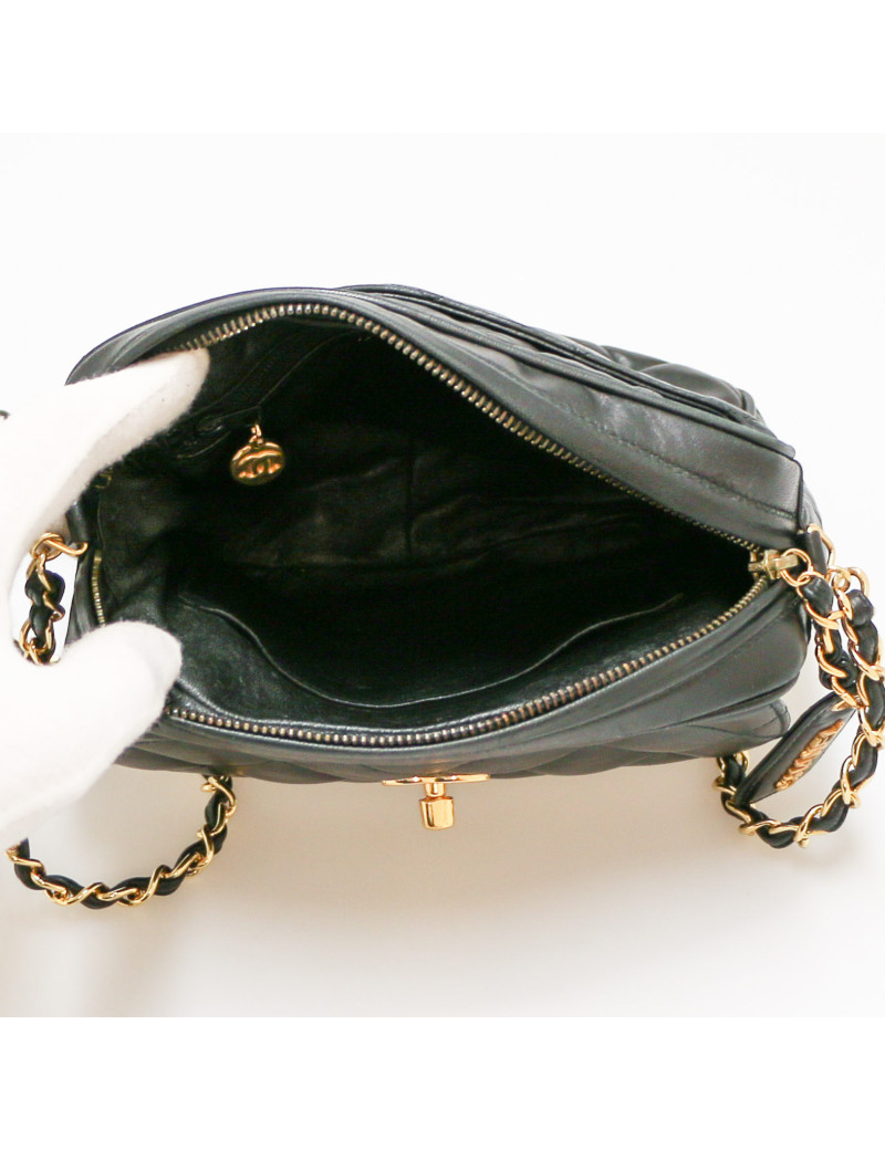 Sac Camera noir vintage CHANEL