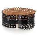 ALAIA Black Lace patent leather belt