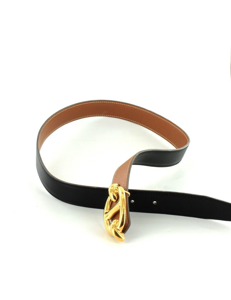 ceinture HERMES boucle  chaîne d'ancre dorée 