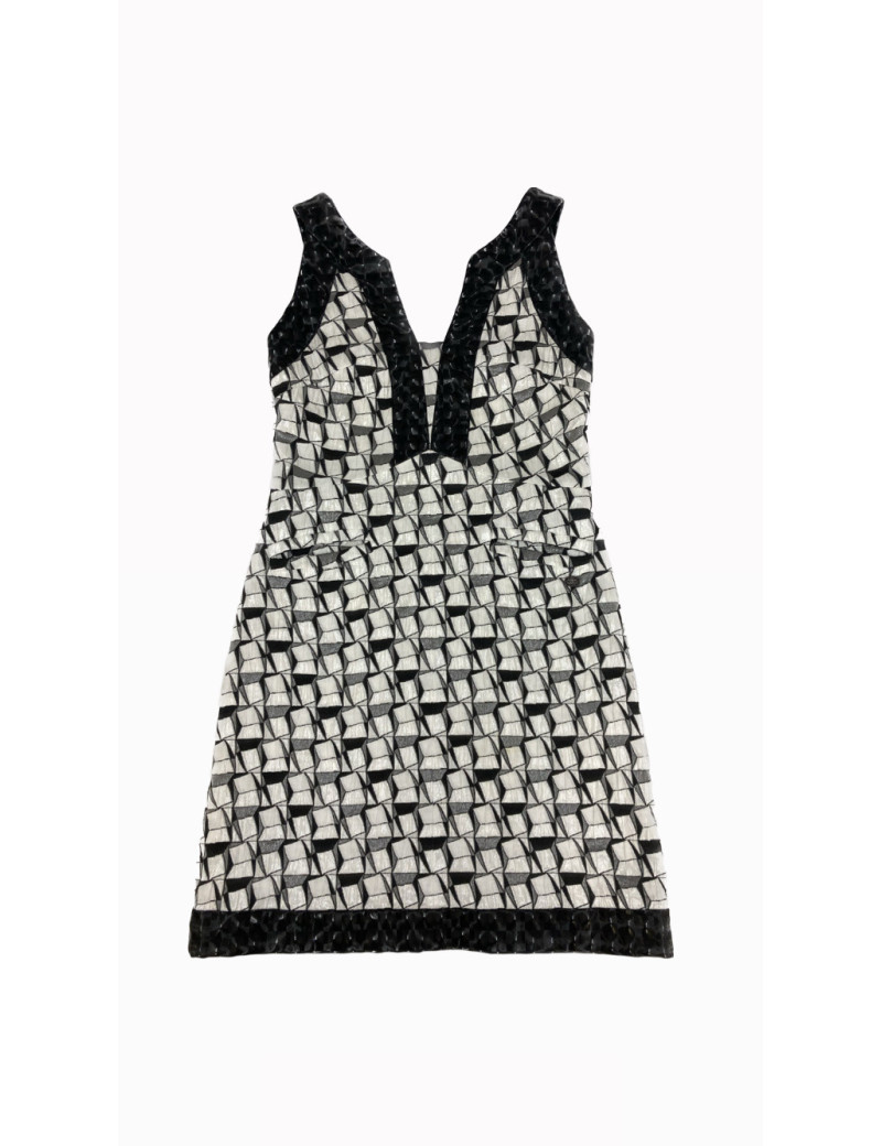 ES Robe t 40 CHANEL en coton et soie et polyurétane