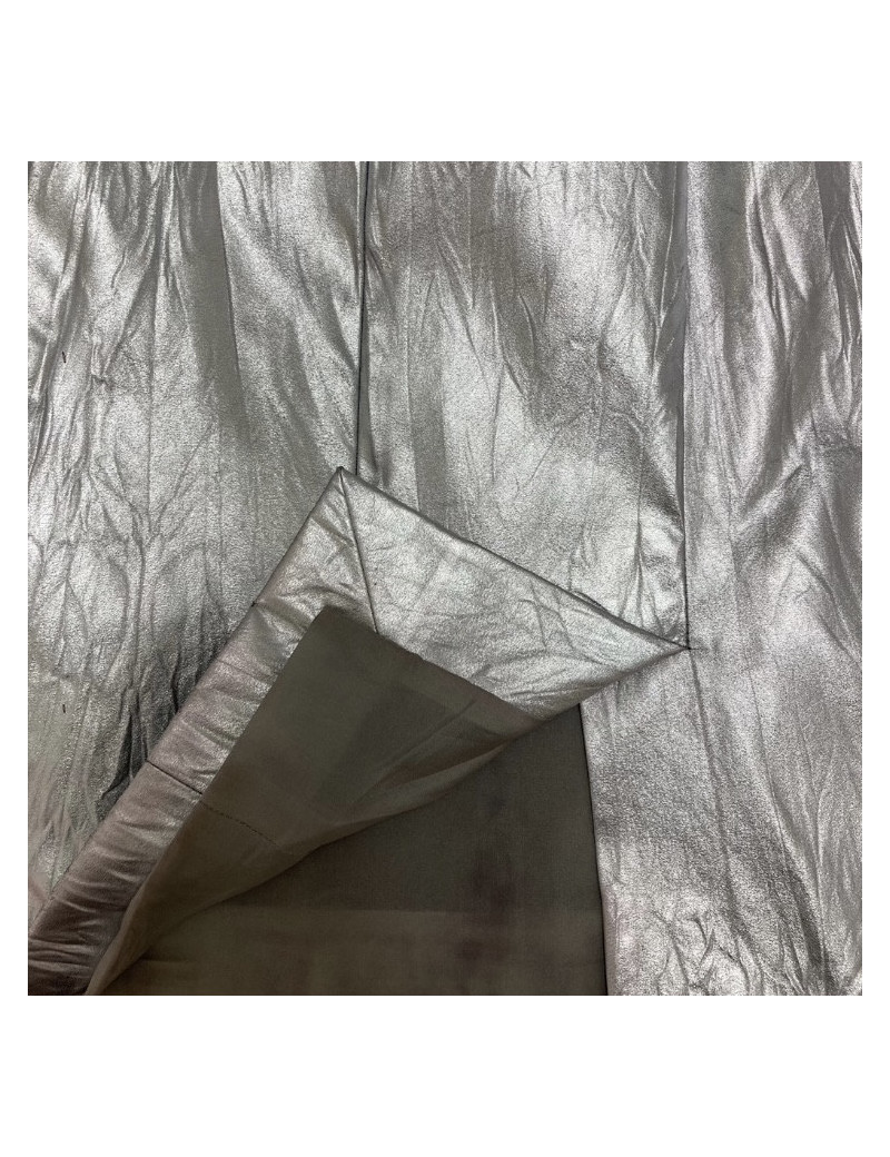 Jupe CHANEL cuir argent