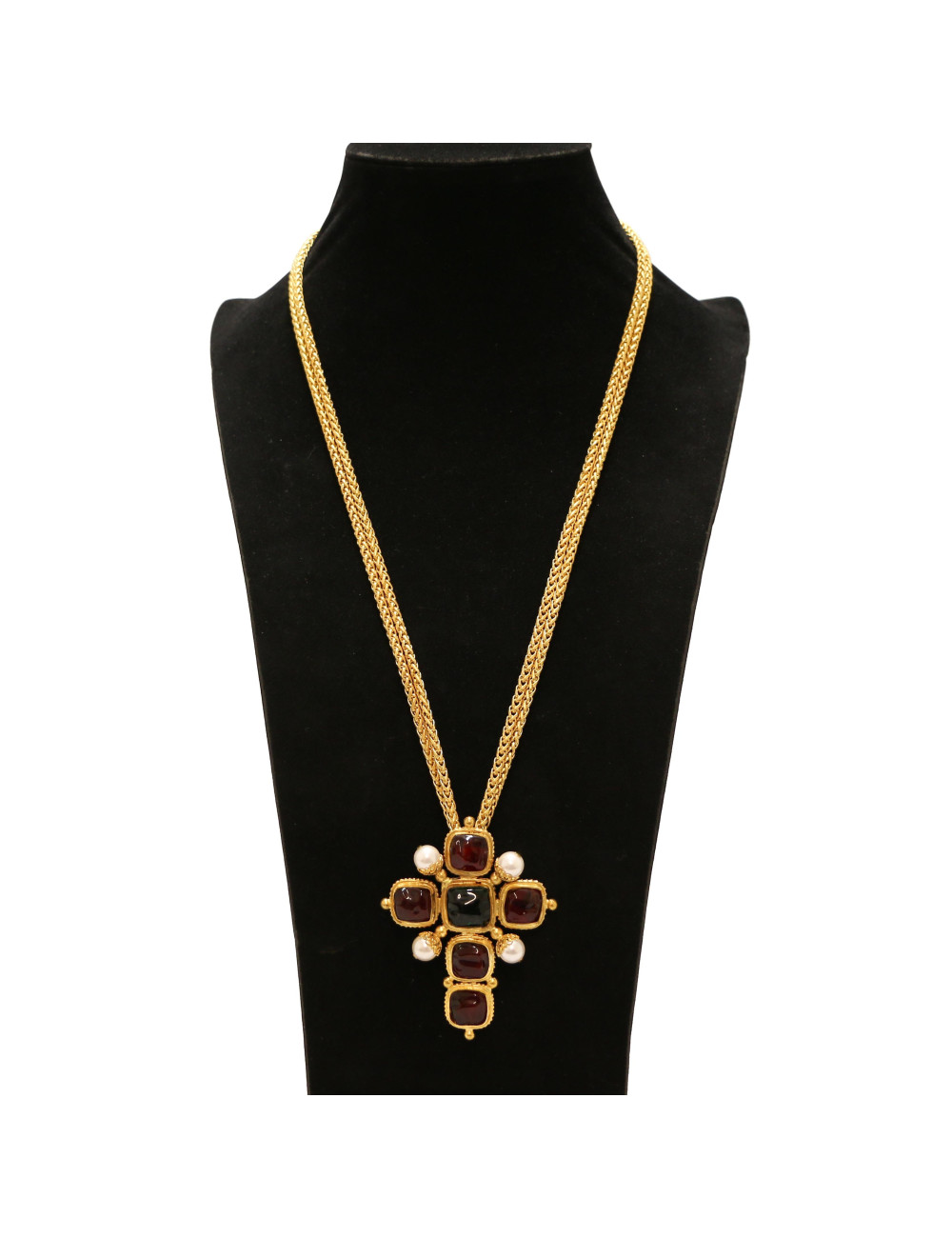 Croix MARGUERITE DE VALOIS pâte de verre