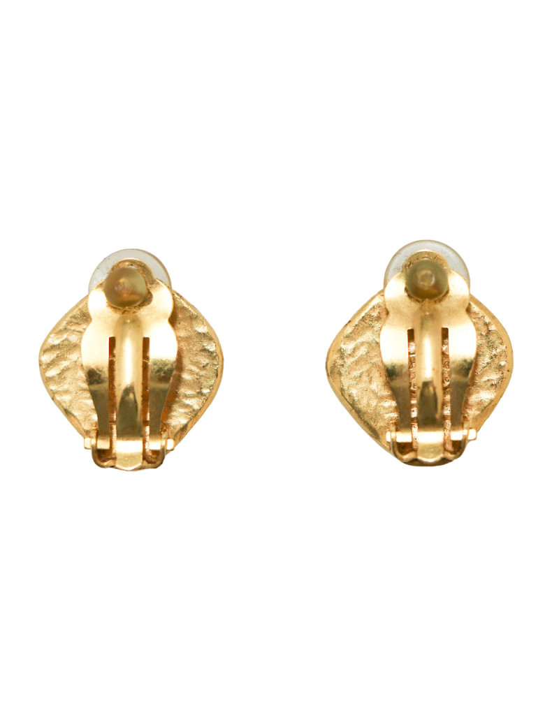 Clips vintage CHANEL doré et noir