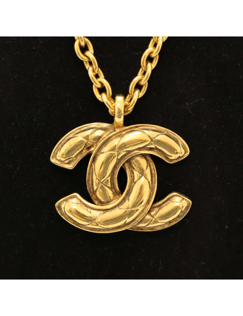 Collier Chanel matelassé vintage