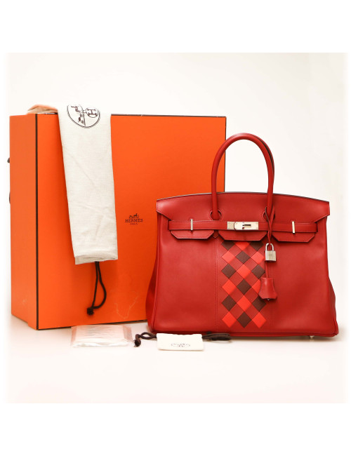 Hermes Birkin 35 with plaited Togo leather