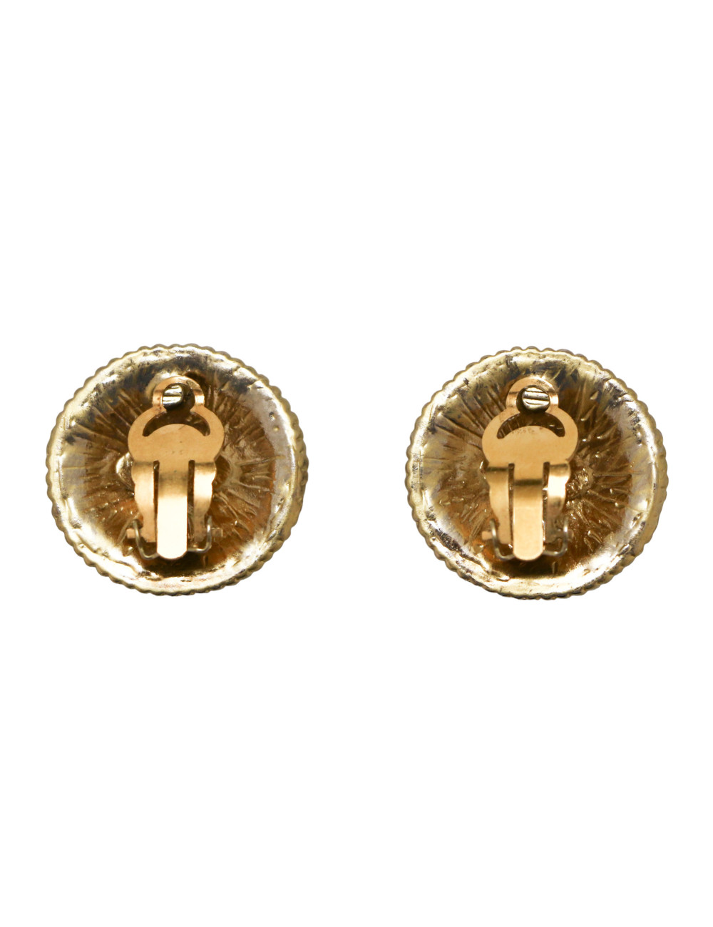 Clips vintage CHANEL noirs ronds